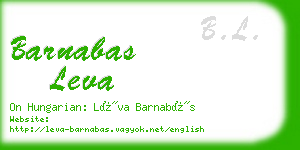 barnabas leva business card
